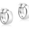 Jewellery Diamonds by WD | 9K White Gold Hallow Hoop Earrings