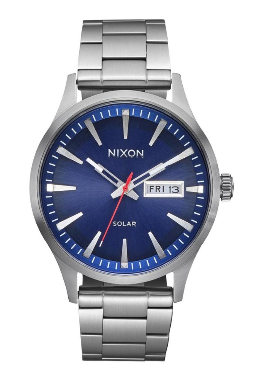 Watches Nixon | Sentry Solar Stainless Steel Blue Dial