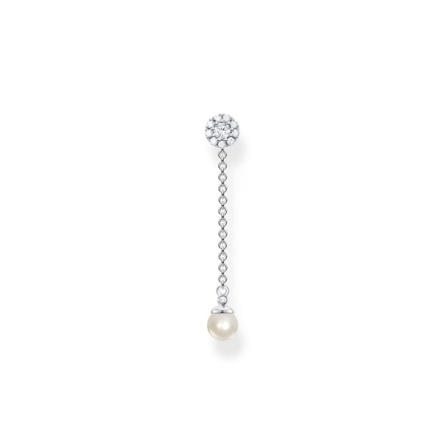 Jewellery Thomas Sabo | Single Ear Stud With Pearls Pendant Long Silver