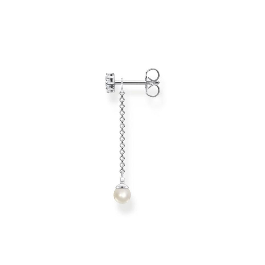 Jewellery Thomas Sabo | Single Ear Stud With Pearls Pendant Long Silver