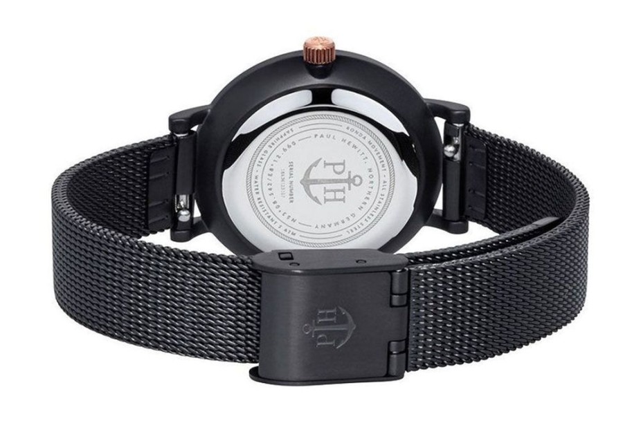 Watches Paul Hewitt | Modest Black Sunray Mesh Watch