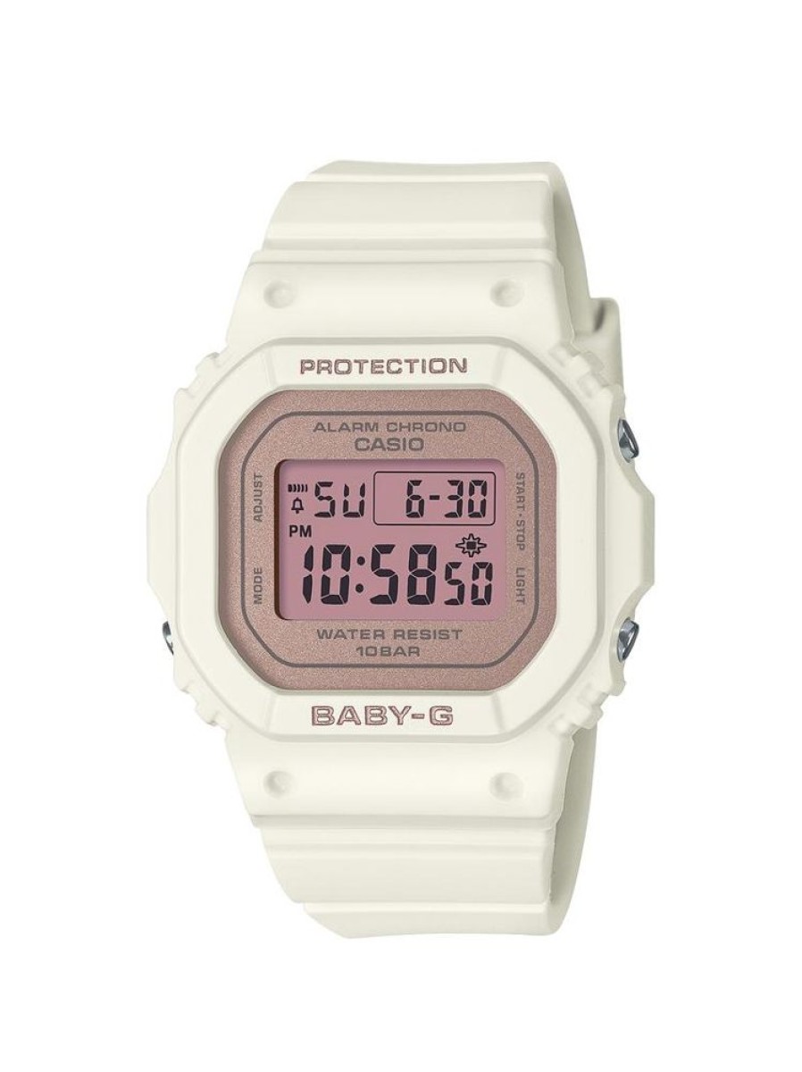 Watches Casio | Baby-G Digital Spring Colours White Resin Band Watch