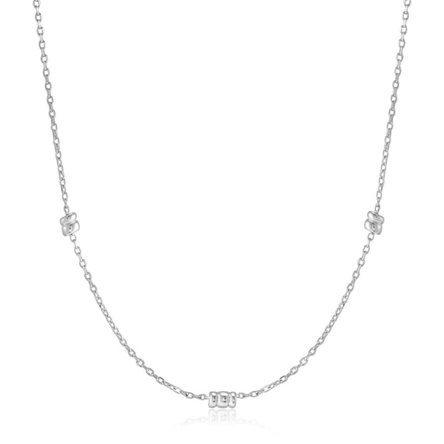 Jewellery Ania Haie | Silver Smooth Twist Chain Necklace