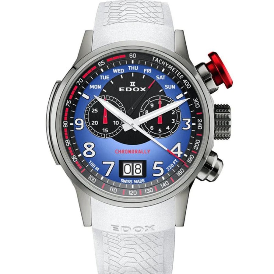 Watches Edox | Chronorally Chronograph Blue Dial