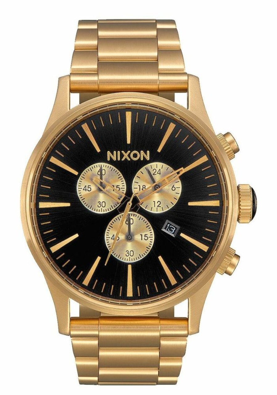 Watches Nixon | Sentry Chrono All Gold And Black Watch