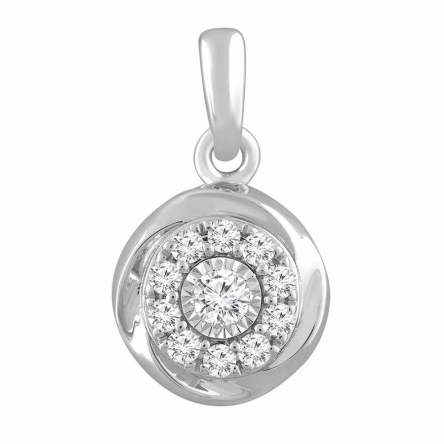 Jewellery Diamonds by WD | Pendant With 0.18Ct Diamond In 9K White Gold