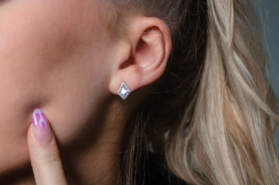 Jewellery Georgini | Georgini Rock Star Shield Silver Earrings