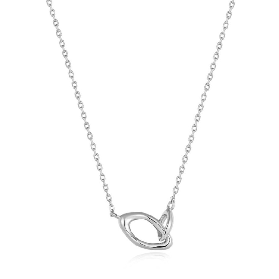 Jewellery Ania Haie | Silver Wave Link Necklace