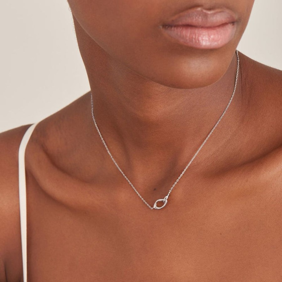 Jewellery Ania Haie | Silver Wave Link Necklace