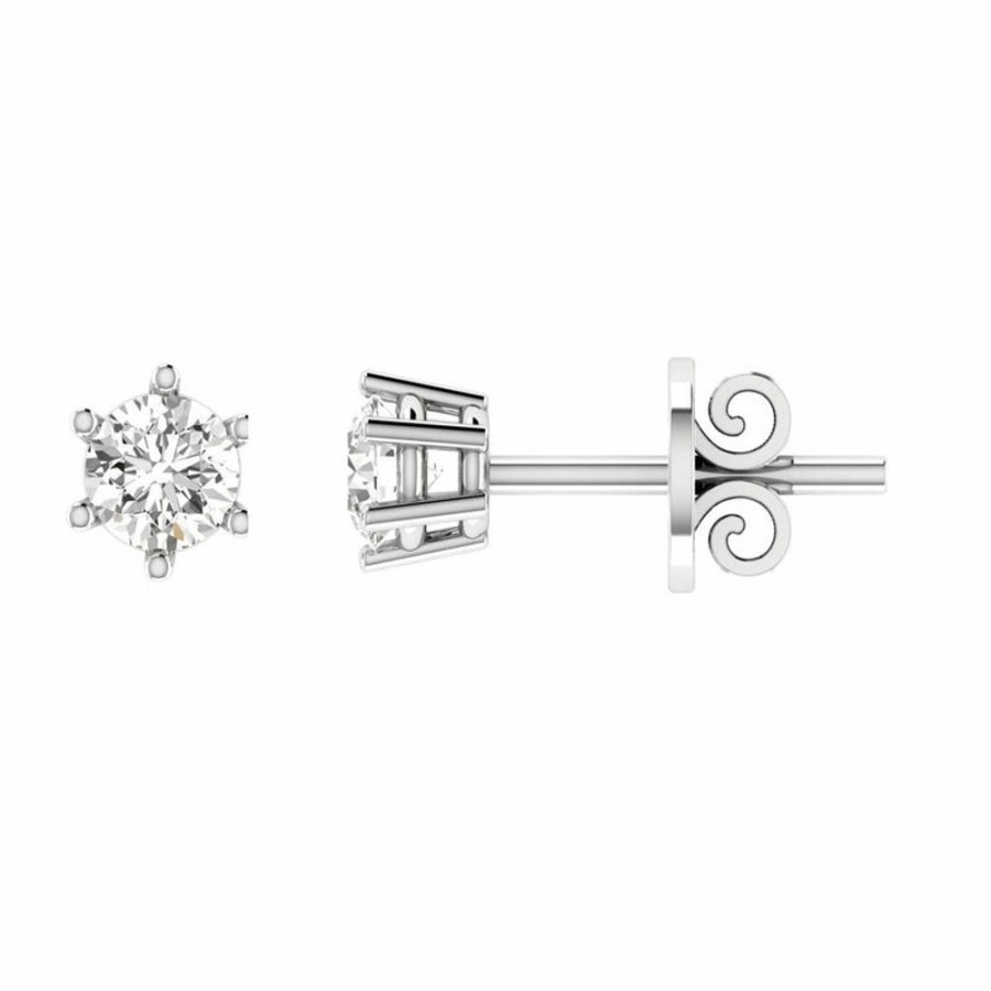 Jewellery Diamonds by WD | Diamond Stud Earrings With 0.30Ct Diamonds In 18K White Gold