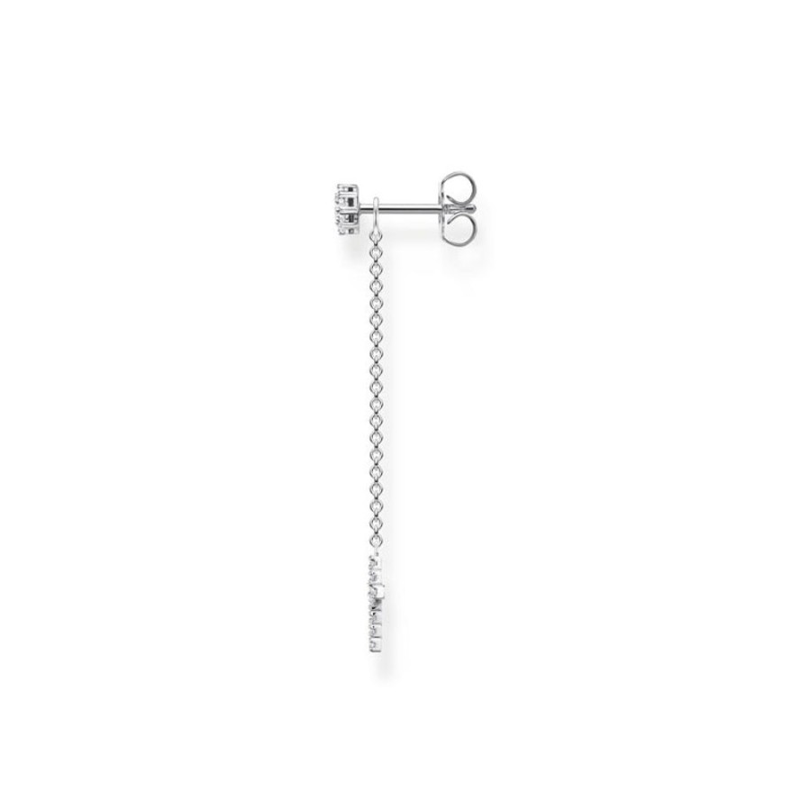 Jewellery Thomas Sabo | Single Ear Stud With Cross Pendant Long Silver