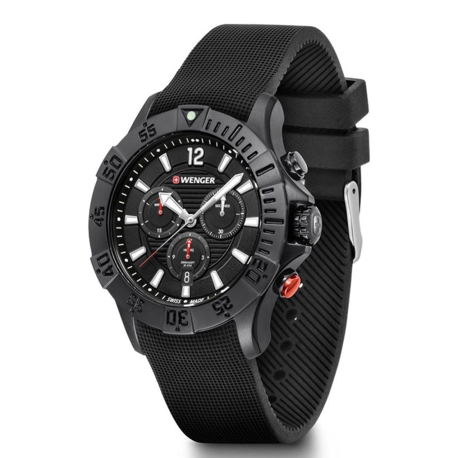 Watches Wenger | Seaforce Chrono Black Dial Watch