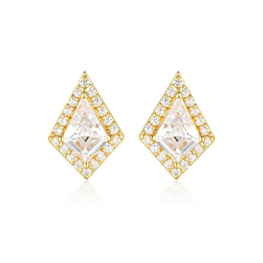 Jewellery Georgini | Georgini Rock Star Shield Gold Earrings