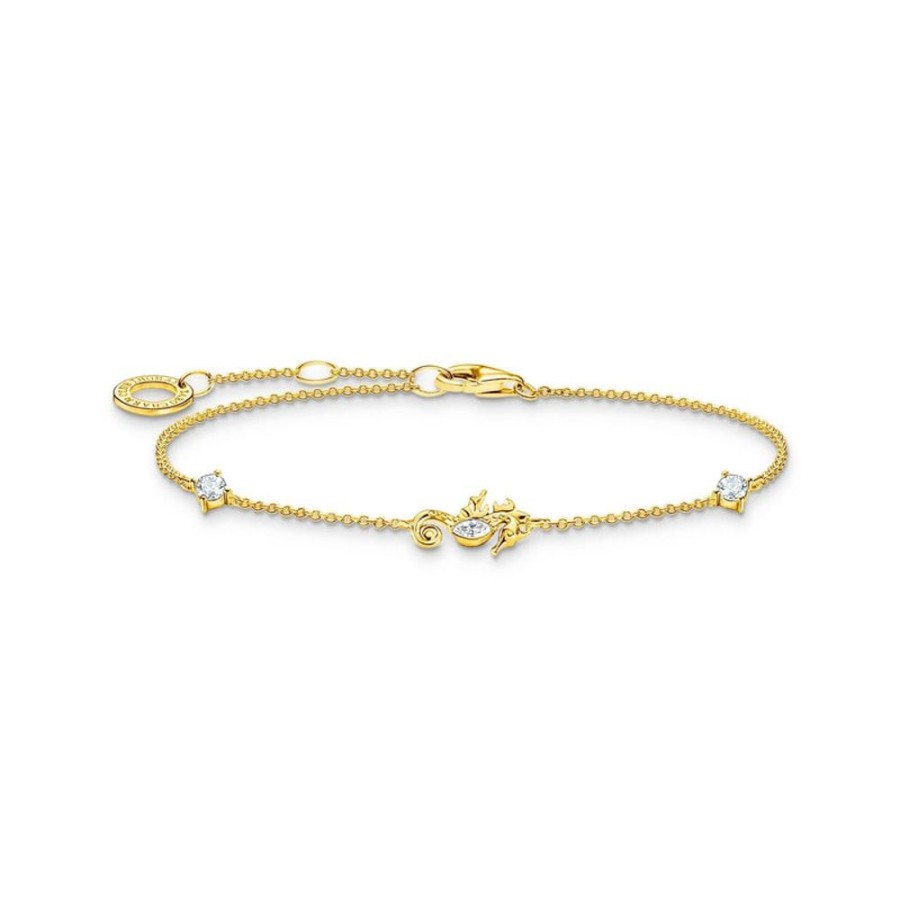 Jewellery Thomas Sabo | Thomas Sabo Gold Seahorse Bracelet