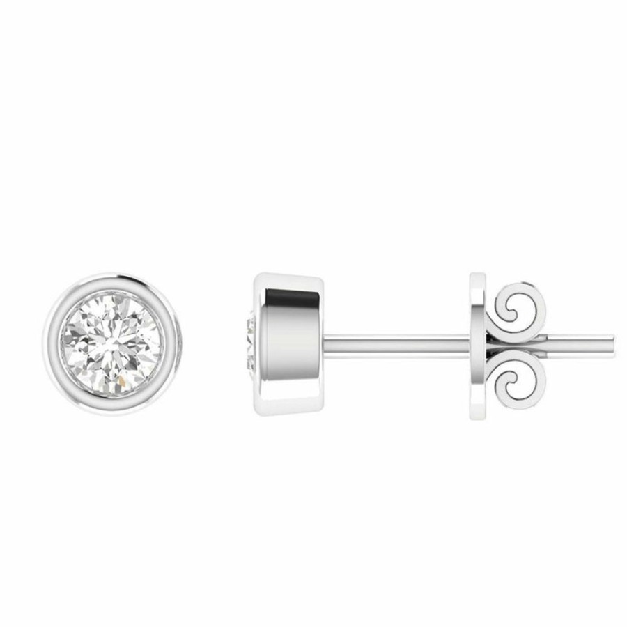 Jewellery Diamonds by WD | Diamond Stud Earrings With 0.40Ct Diamonds In 18K White Gold