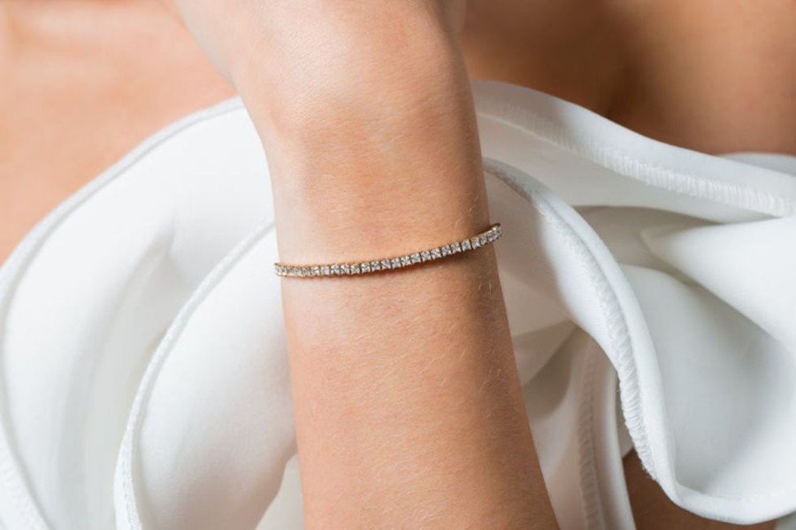 Jewellery Georgini | Georgini Iconic Bridal Vera 2Mm Bracelet Gold