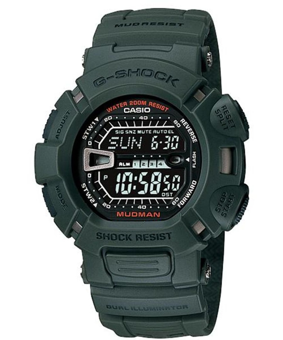 Watches G-Shock | Casio Mud-Man Green Multi-Function