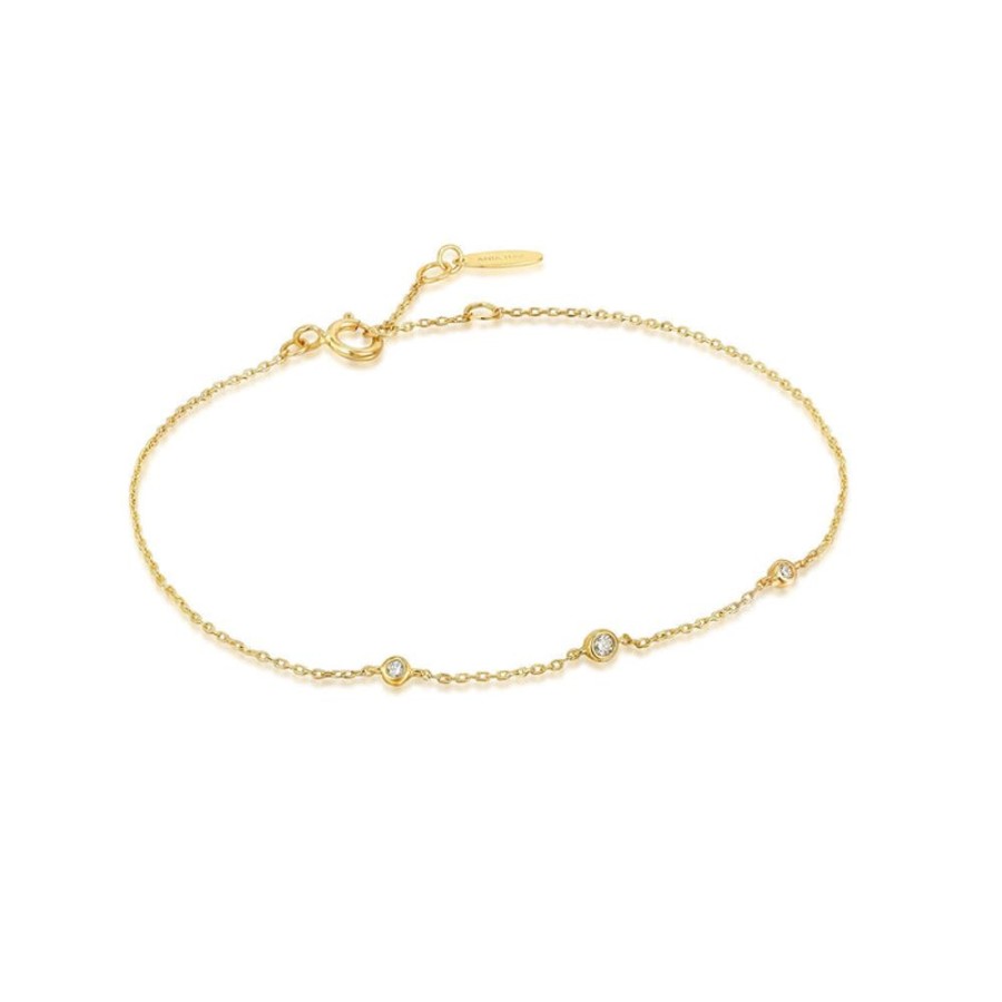 Jewellery Ania Haie | 14Kt Gold Triple Natural Diamond Bracelet