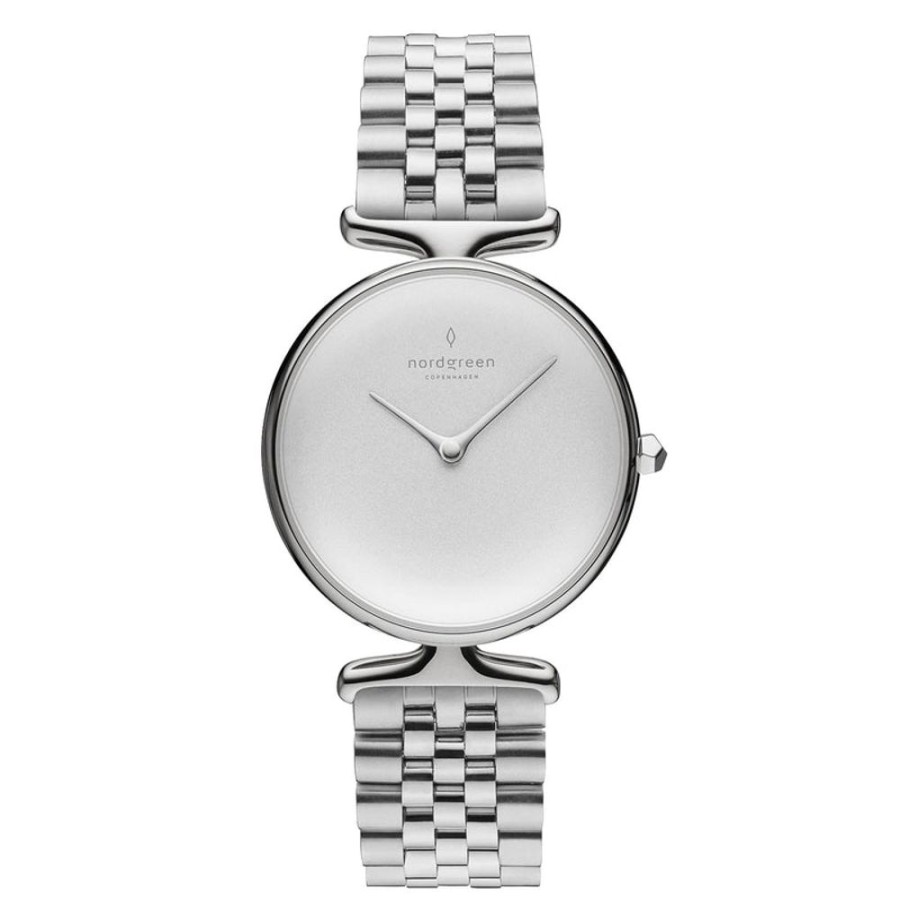 Watches Nordgreen | Unika Silver Link Bracelet 32Mm Watch