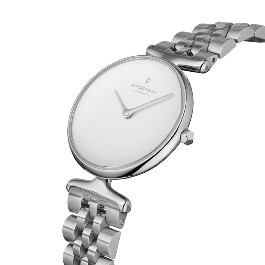 Watches Nordgreen | Unika Silver Link Bracelet 32Mm Watch