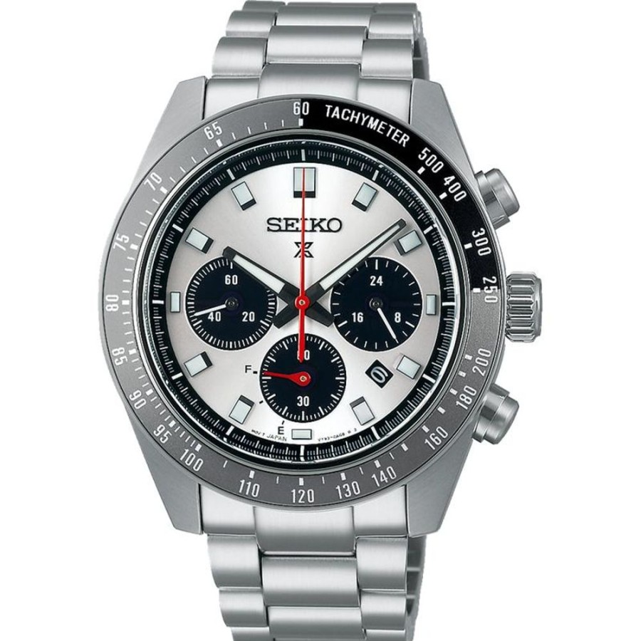 Watches Seiko Prospex | Solar Chronograph Silver Dial Watch