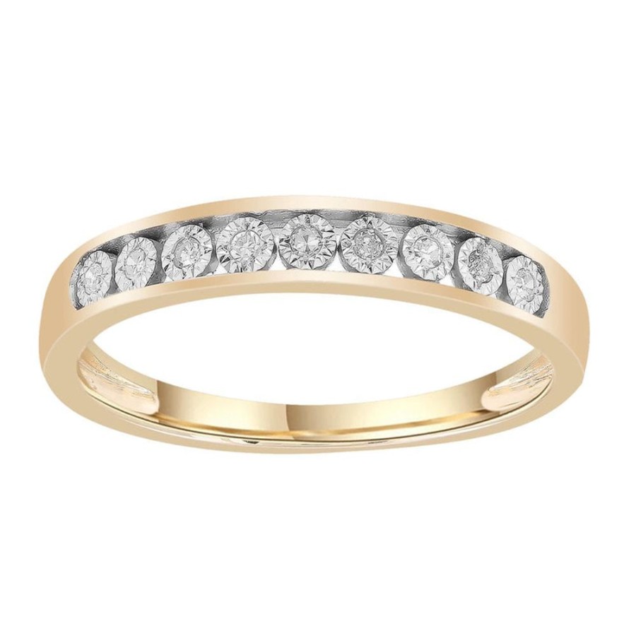 Jewellery Diamonds by WD | Band Ring With 0.05Ct Diamonds In 9K Yellow Gold