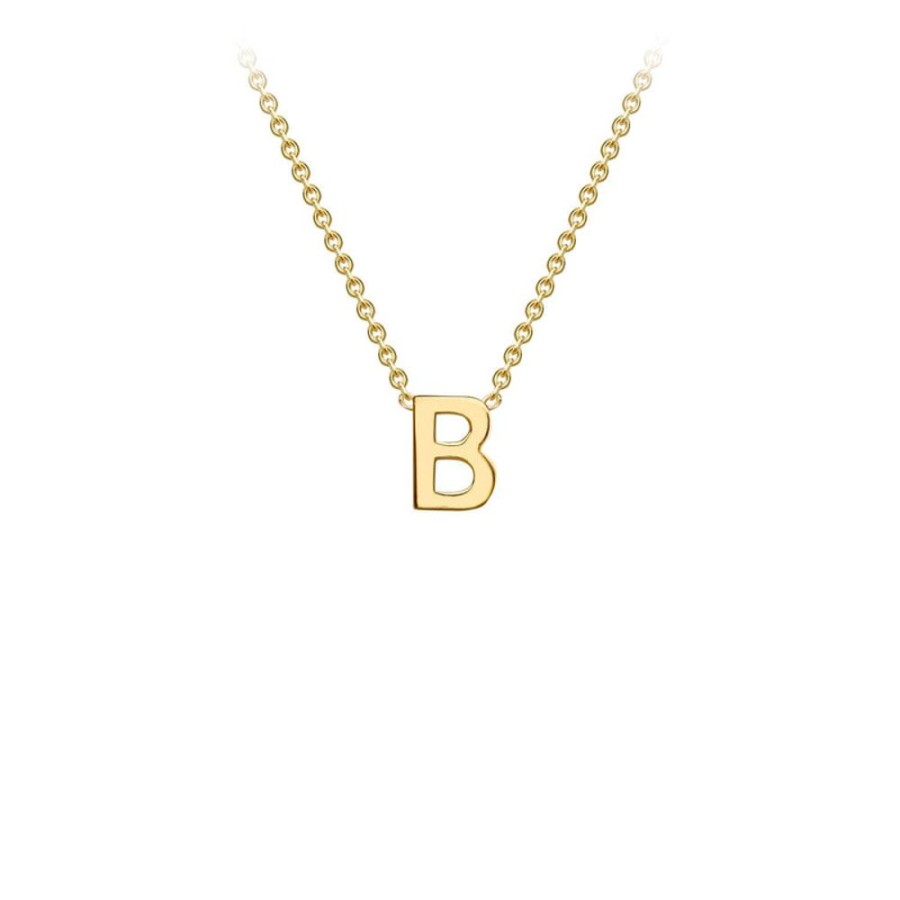 Jewellery Diamonds by WD | 9K Yellow Gold Letter Initial Adjustable Necklace 38Cm+5Cm