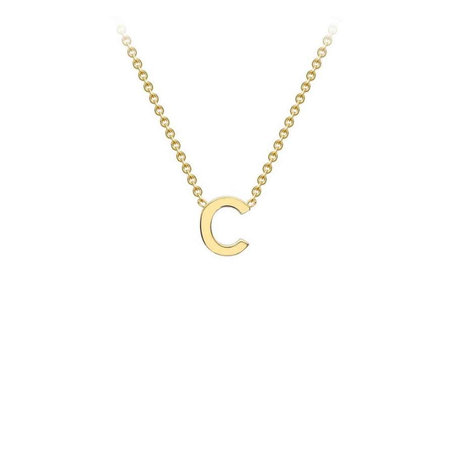 Jewellery Diamonds by WD | 9K Yellow Gold Letter Initial Adjustable Necklace 38Cm+5Cm