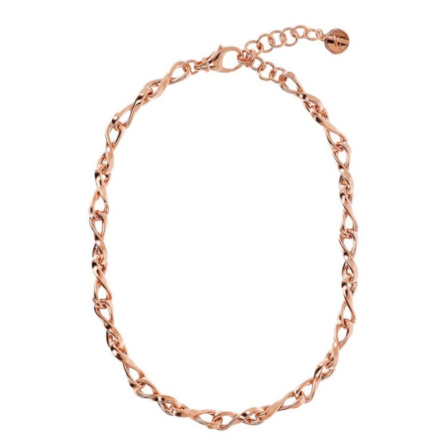 Jewellery Bronzallure | Purezza Twist Link Short Necklace 40+5Cm