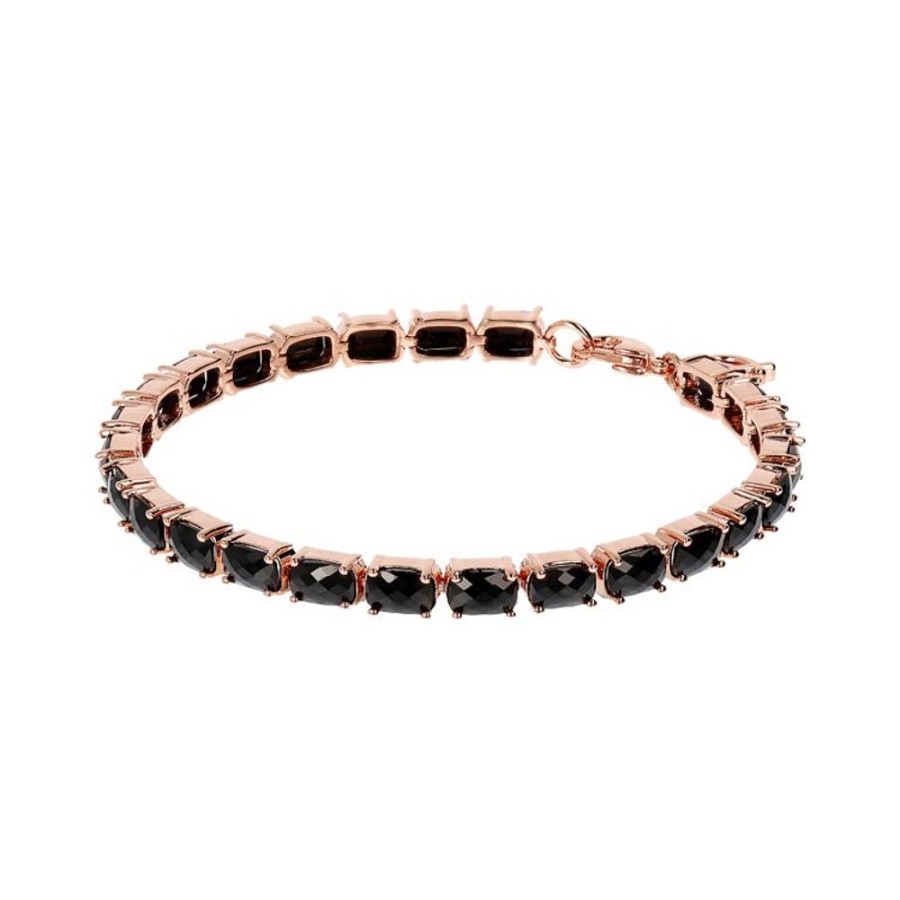 Jewellery Bronzallure | Variegata Black Spinel Cush Stone Bracelet