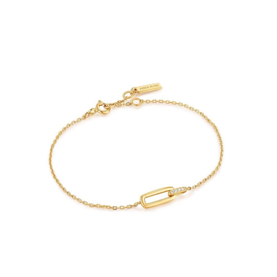 Jewellery Ania Haie | Gold Glam Interlock Bracelet