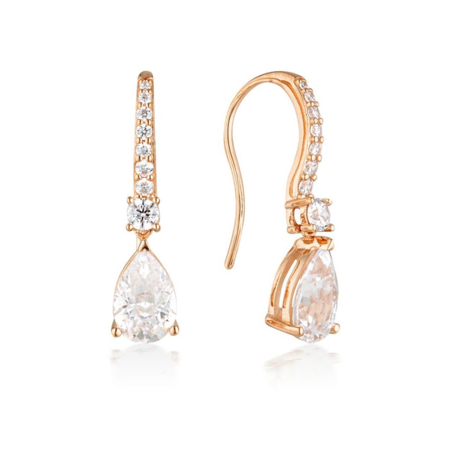 Jewellery Georgini | Georgini Iconic Bridal Elizabeth Earrings Rose Gold