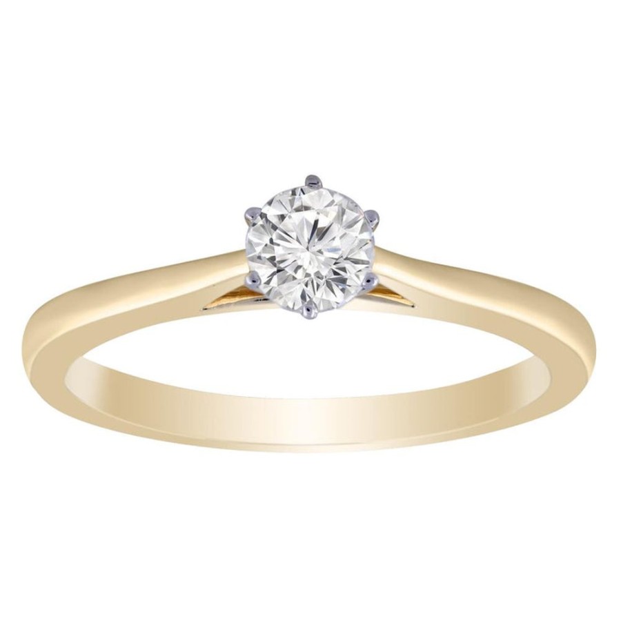 Jewellery Diamonds by WD | Solitaire Ring With 0.33Ct Diamond In 9K Yellow Gold