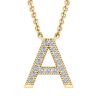 Jewellery Diamonds by WD | Initial Necklace With 0.06Ct Diamonds In 9K Yellow Gold