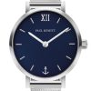 Watches Paul Hewitt | Modest Blue Lagoon Silver Mesh Watch