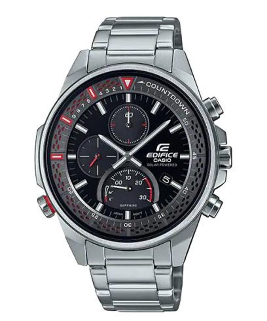 Watches Casio | Edifice Slim Line With Sapphire Crystal Black Dial