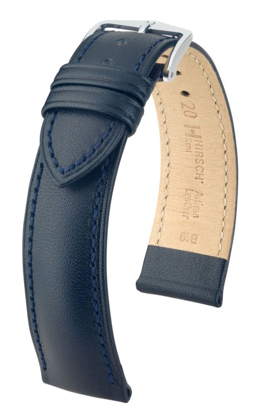 Accessories HIRSCH | Hirsch Kent L High Quality Blue Leather Band