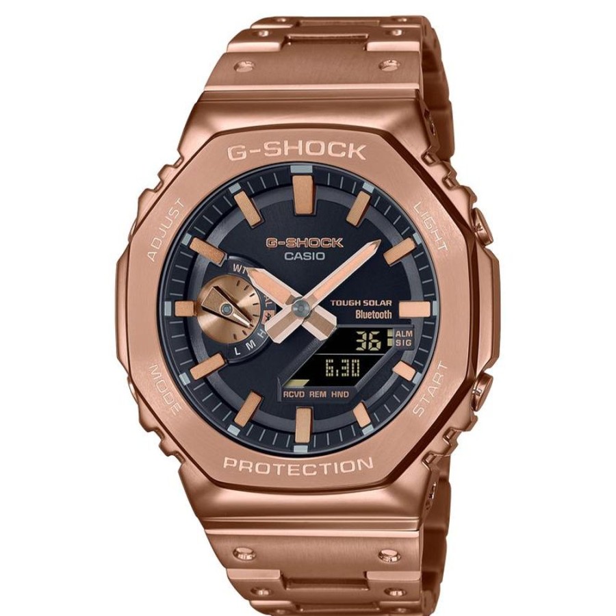 Watches G-Shock | Full Metal Rose Gold Solar Watch