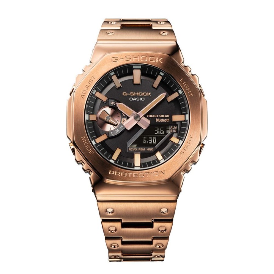 Watches G-Shock | Full Metal Rose Gold Solar Watch