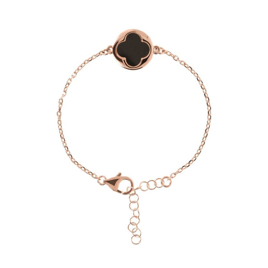 Jewellery Bronzallure | Rose Gold Four-Leaf Colver Chain Bracelet