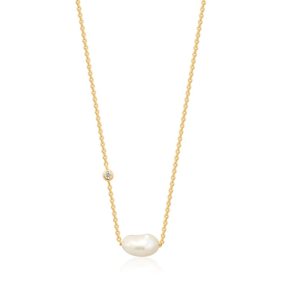 Jewellery Ania Haie | Pearl Necklace Gold