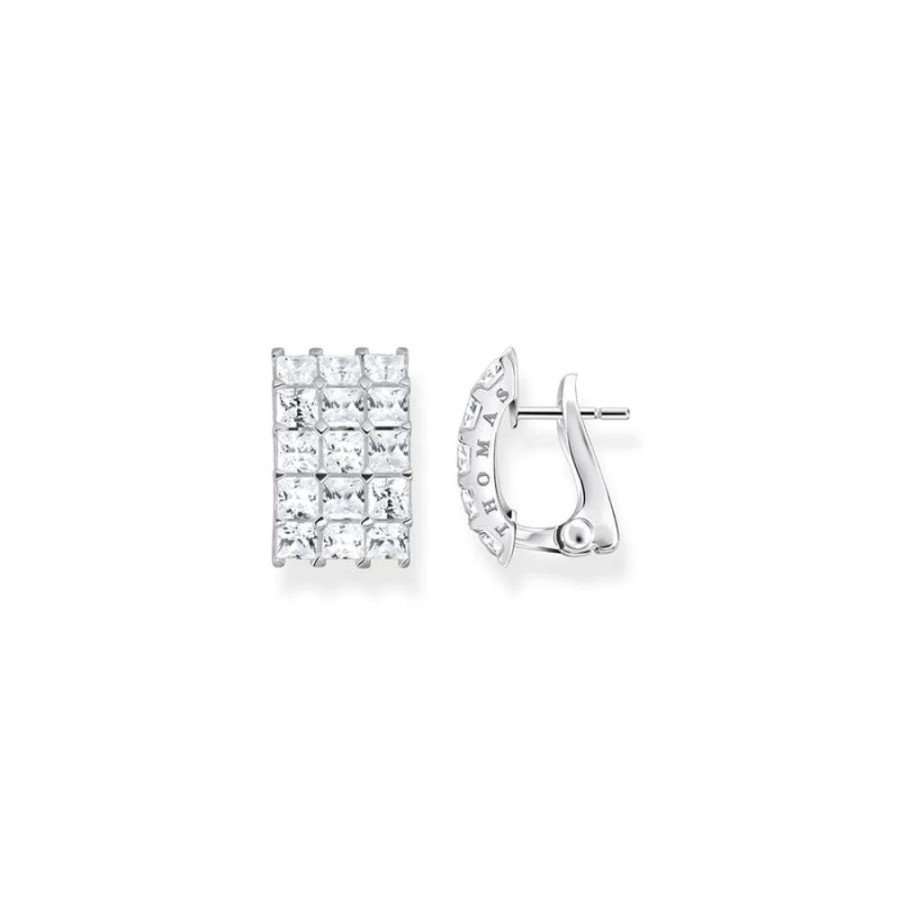 Jewellery Thomas Sabo Jewellery | Thomas Sabo Ear Clip White Stones Silver