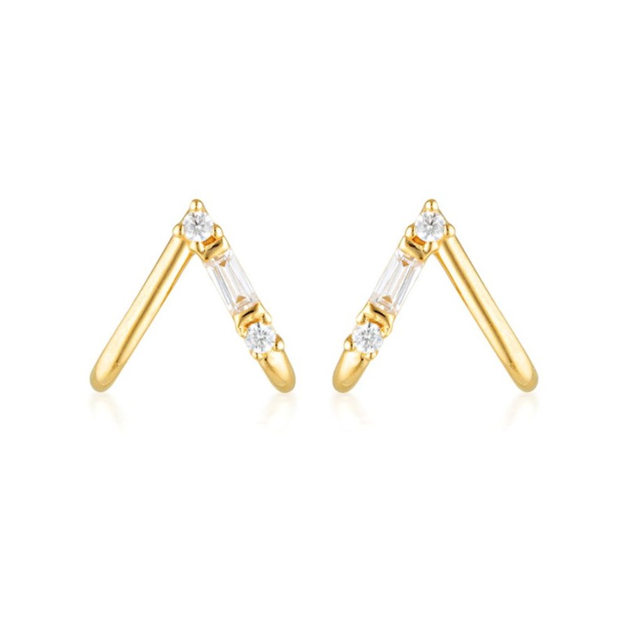 Jewellery Georgini | Georgini The Layered Edit Tiga Earrings Gold