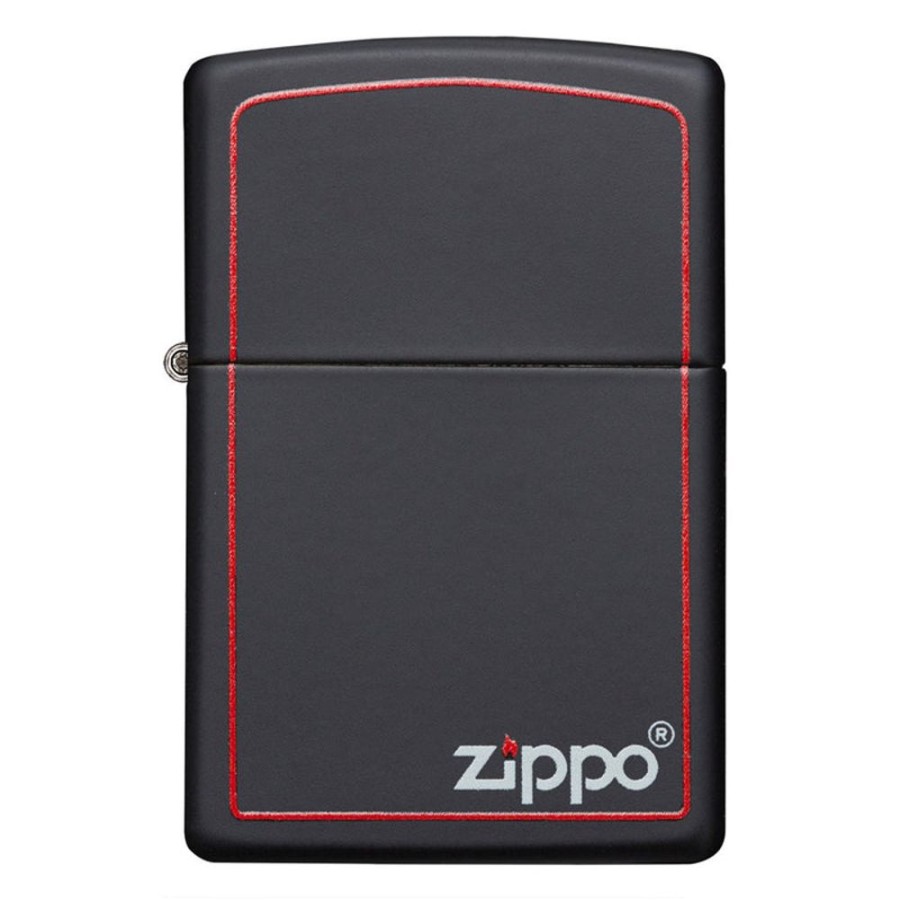 Accessories Zippo | 218Zb Black Matte With Print And Border Lighter