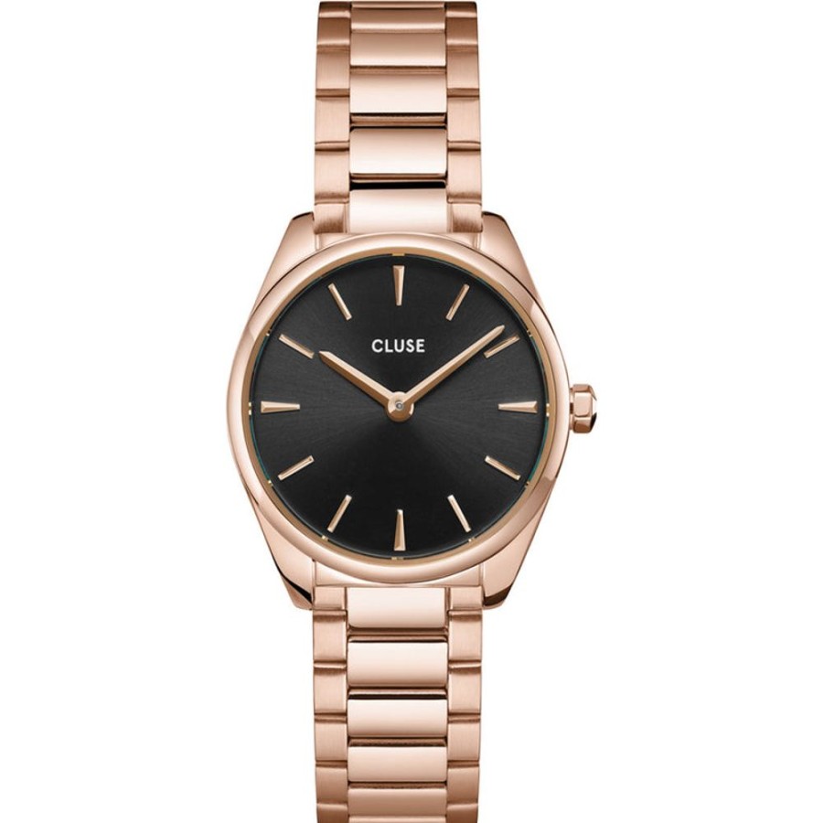 Watches Cluse | Cluse Feroce Mini Black/Rose Gold Link