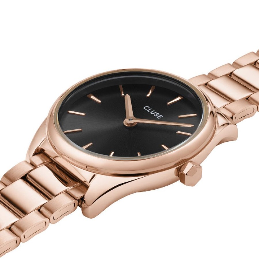 Watches Cluse | Cluse Feroce Mini Black/Rose Gold Link