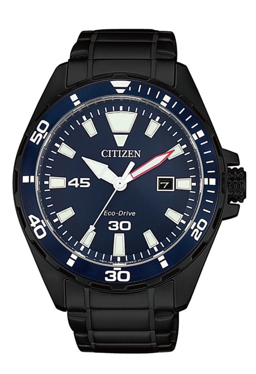 Watches Citizen | Eco-Drive Blue Dial Black Case Watch