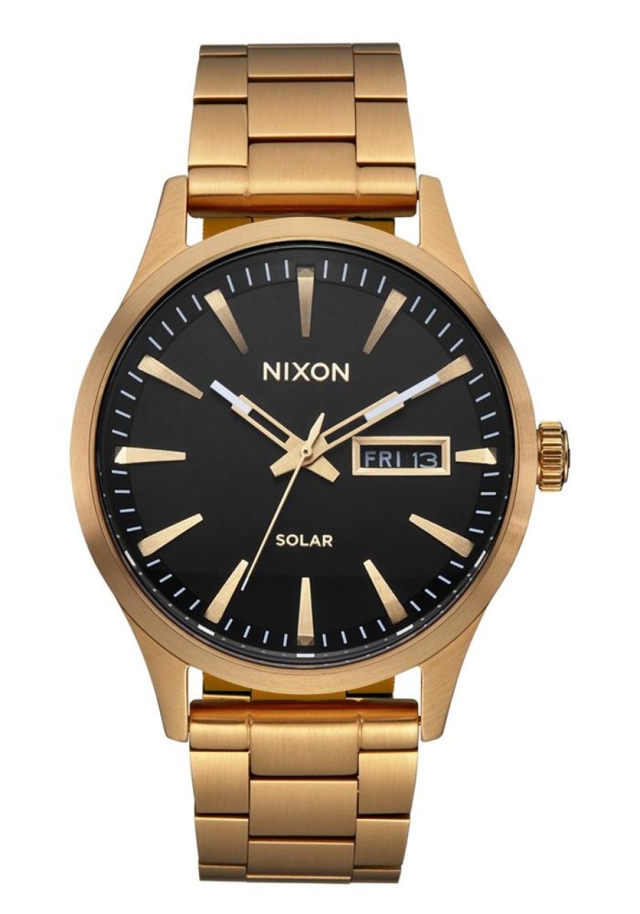 Watches Nixon | Sentry Solar Stainless Steel Black Dial