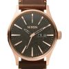 Watches Nixon | Sentry Leather Brown Dial