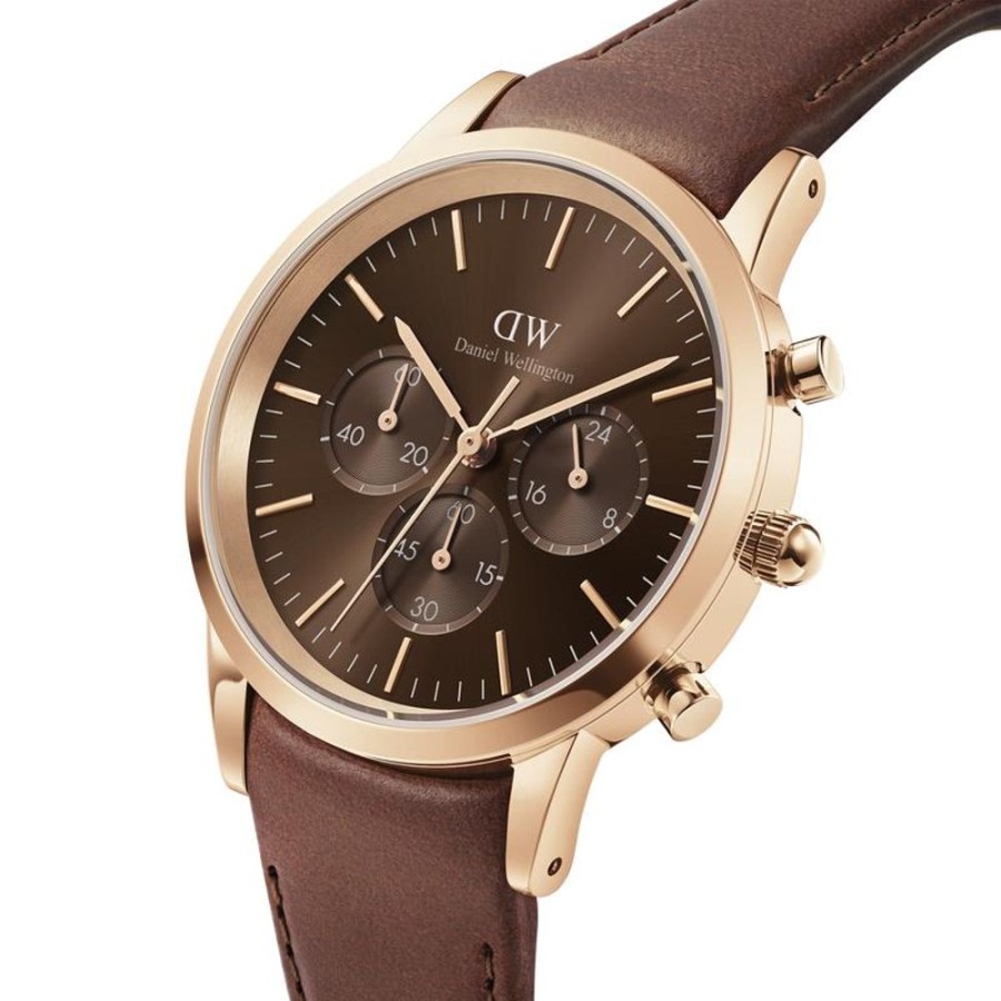 Watches Daniel Wellington | Iconic Chronograph 42Mm Mawes Amber Sunray Watch